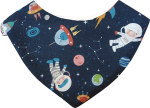 babero infantil azul de astronautas