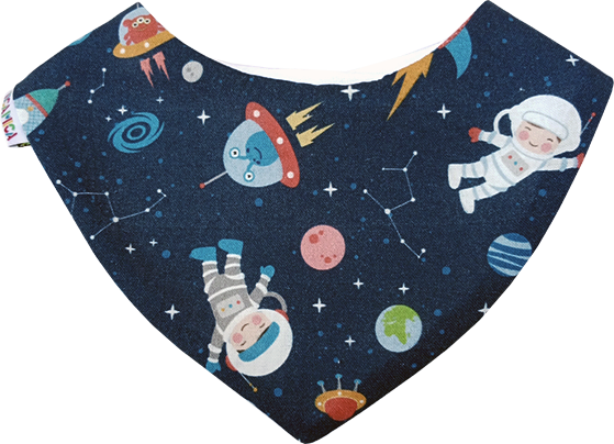 babero infantil azul de astronautas babero infantil azul de astronautas