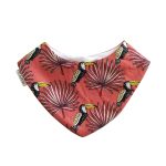 Babero absorbente de tucanes en rojo