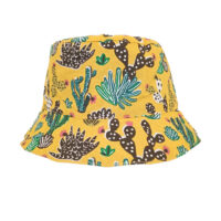 Gorro reversible de cactus en amarillo