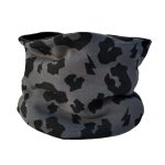 Cuello polar animal print gris y negro