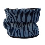 Cuello polar de rayas de zebra en azul