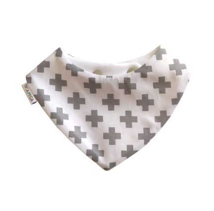 Babero absorbente gris y blanco