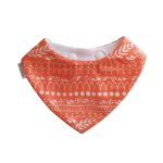 Babero absorbente de motivos florales en naranja
